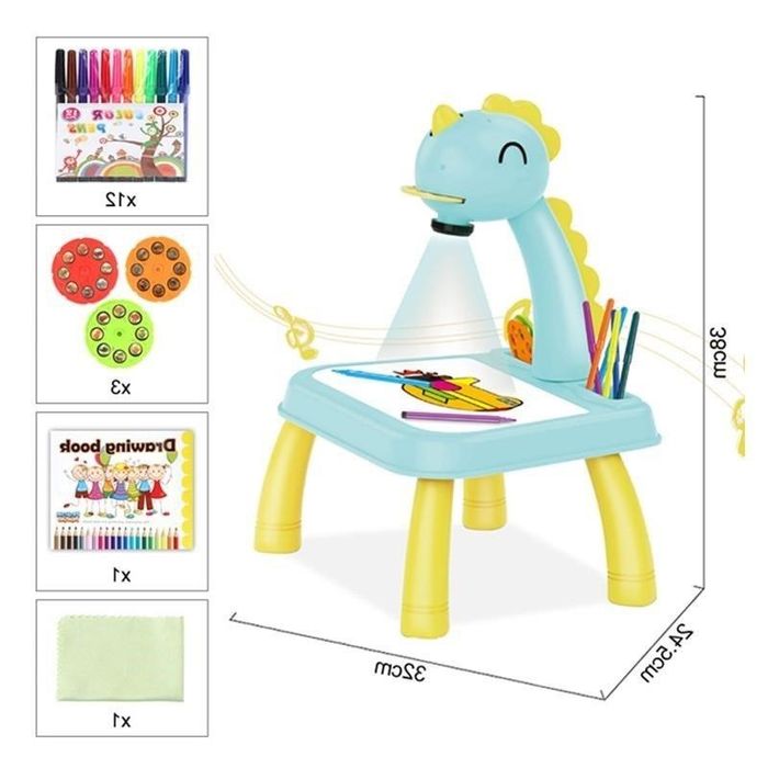 Детски проектор за рисуване 2 в 1 Различни цветове пълен комплект