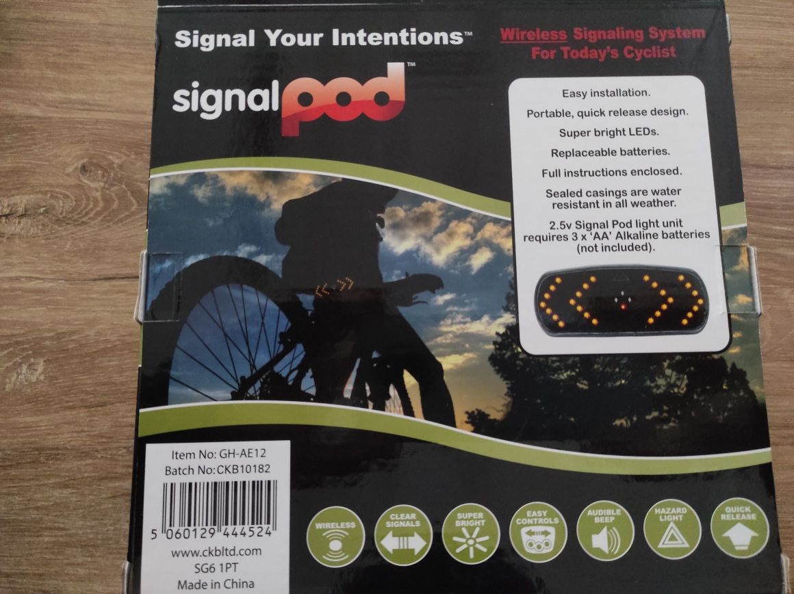Sistem semnalizare wireless Biciclete Signal pod SG6 1PT - NOU