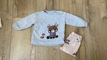 Set hanorac si colanti fete h&m marimea 74