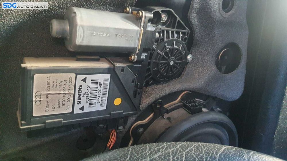 Motoras Geam Macara Electrica Usa Portiera Stanga Spate Audi A4 B6 2001 - 2005 Cod 8E0959801A 5WK47009ABF [C1723]