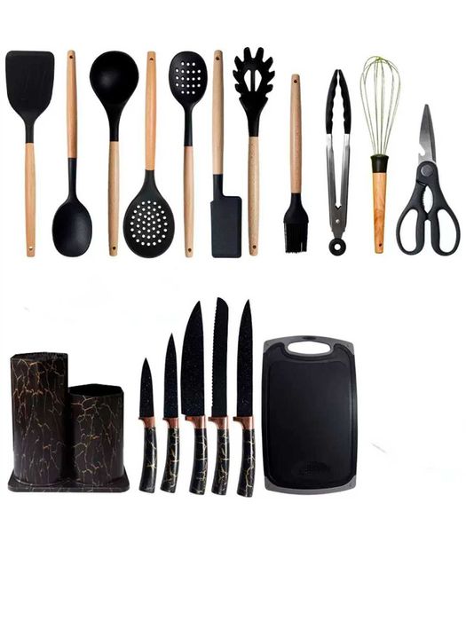 Набор кухонных принадлежностей, антипригарные,силиконовые,18предметов