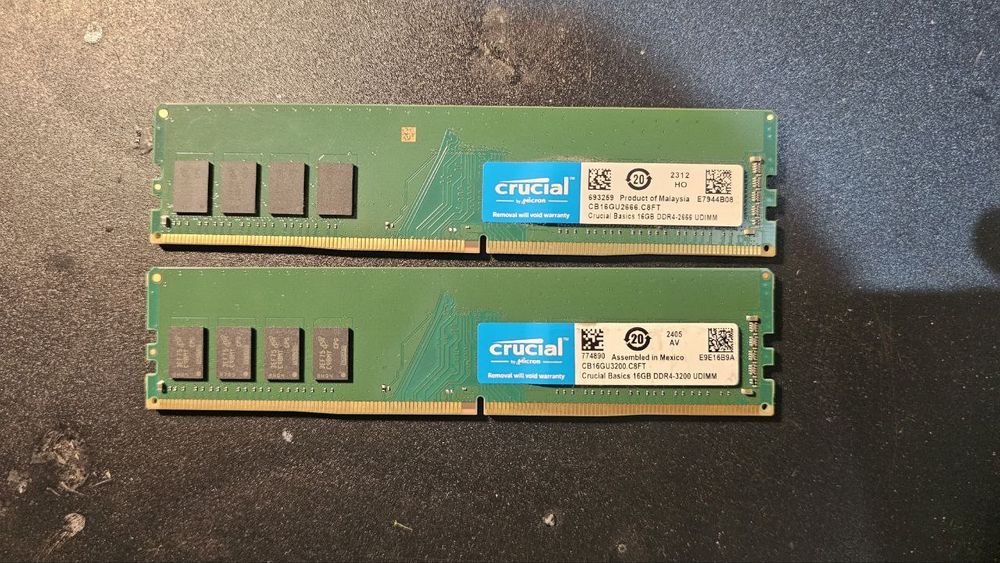 Crucial ddr4 16gb 2666 Mhz 3200 Mhz
