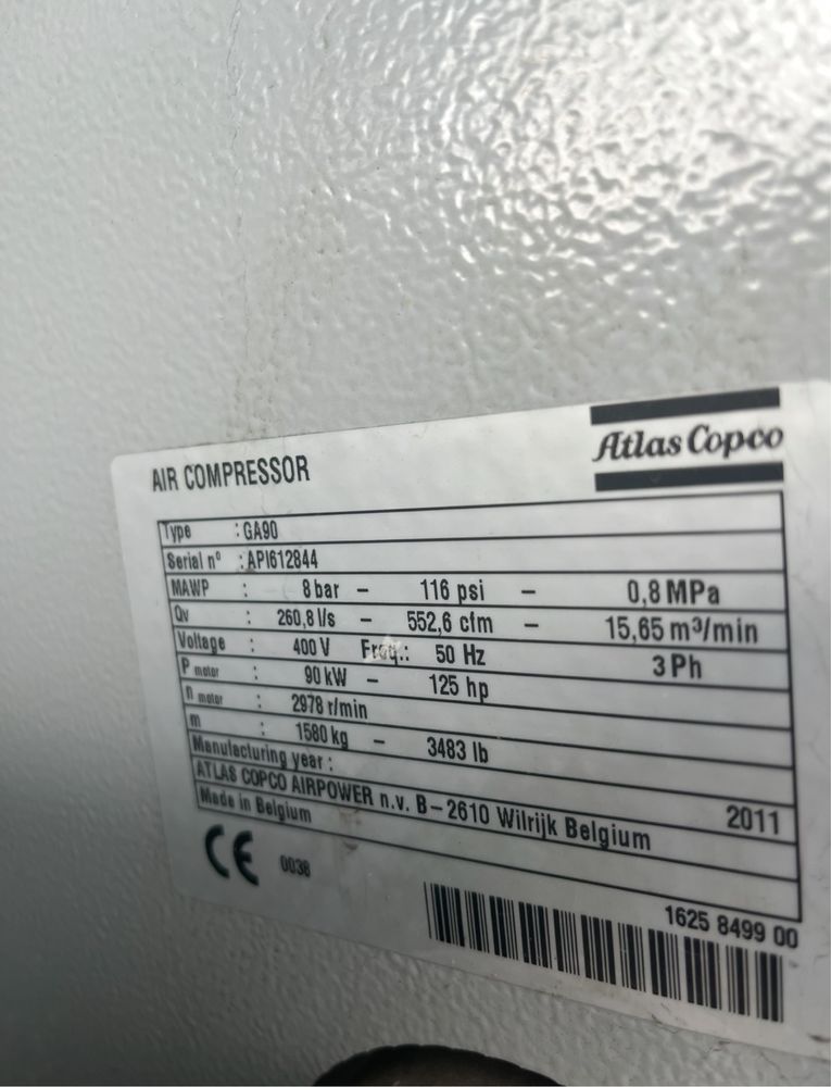 Compresor Atlas Copco GA90