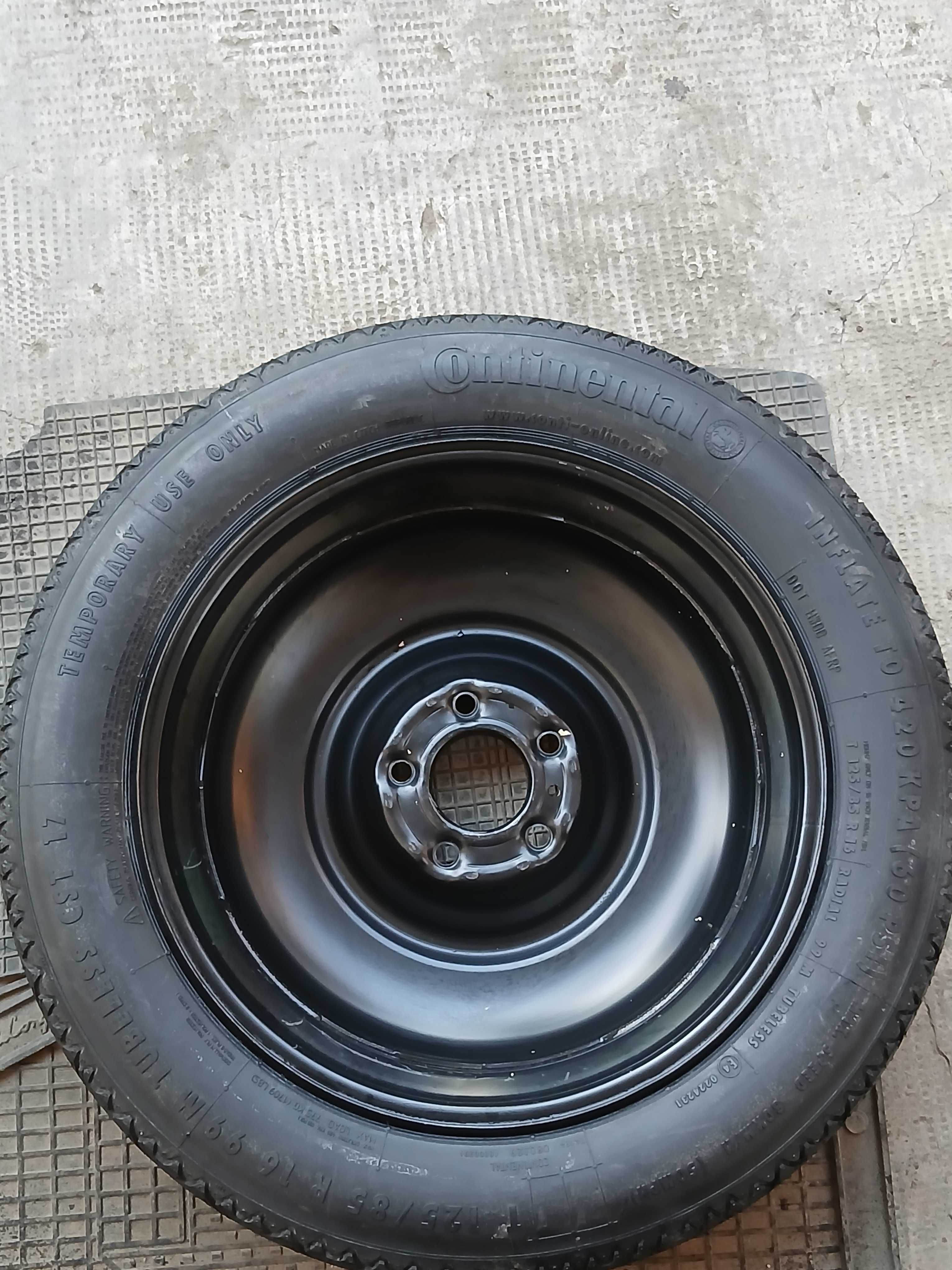 Roata rezerva slim T 125/85 R16 Peugeot, Citroen, Ford, Opel, Volvo