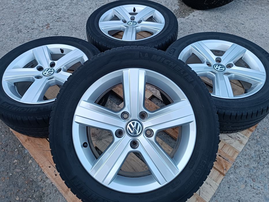 Лети джанти 16ки 5х112 VW + летни гуми 205/55/16 Michelin