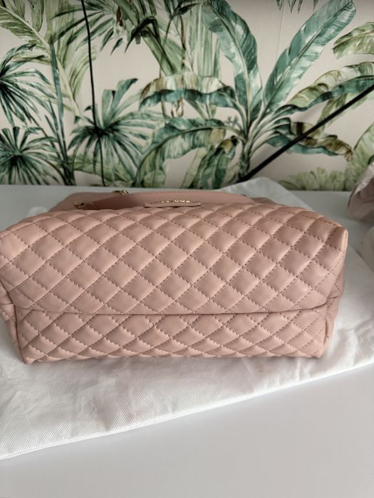 Geanta de umar din piele naturala Musette de culoare nude