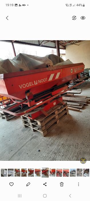 Distribuitor azot vogel&noot d903 /quvigne d 903 și plug reversibil vo