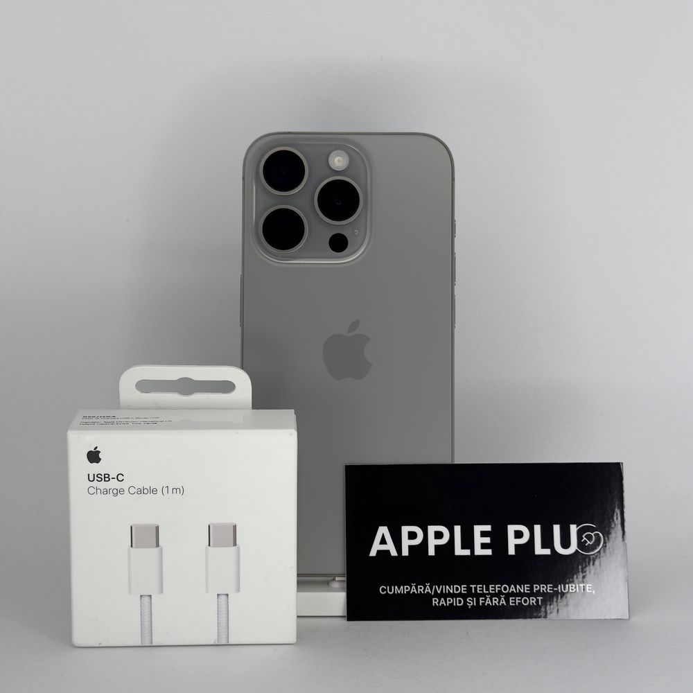 iPhone 15 Pro 100% Ca Nou + 24 Luni Garanție / Apple Plug