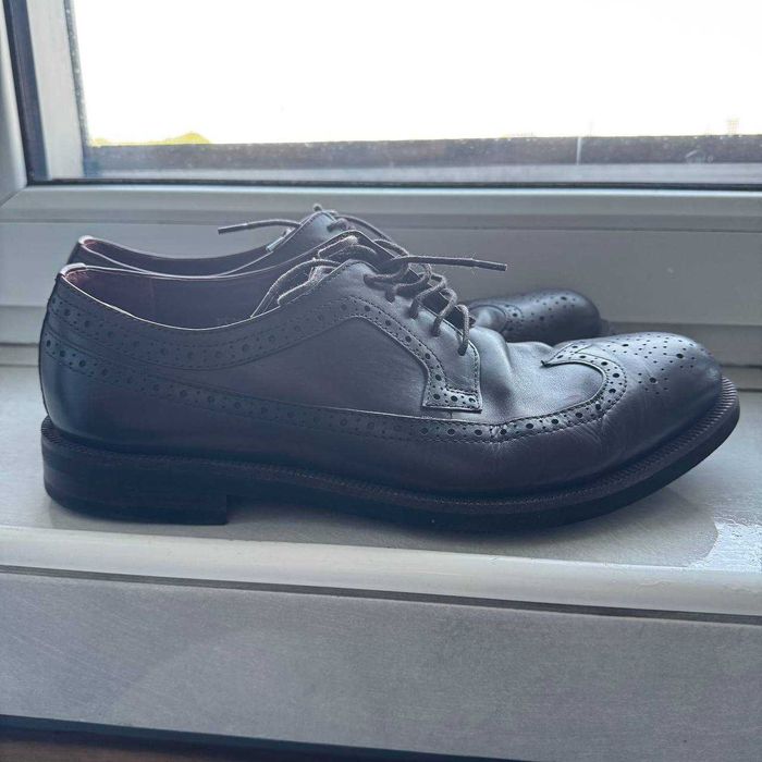Pantofi brogue din piele bordo Respect, mărimea 42