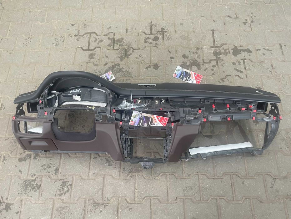 BMW X5 X6 F15 F16 plansa de bord piele nappa doua culori - kit airbag