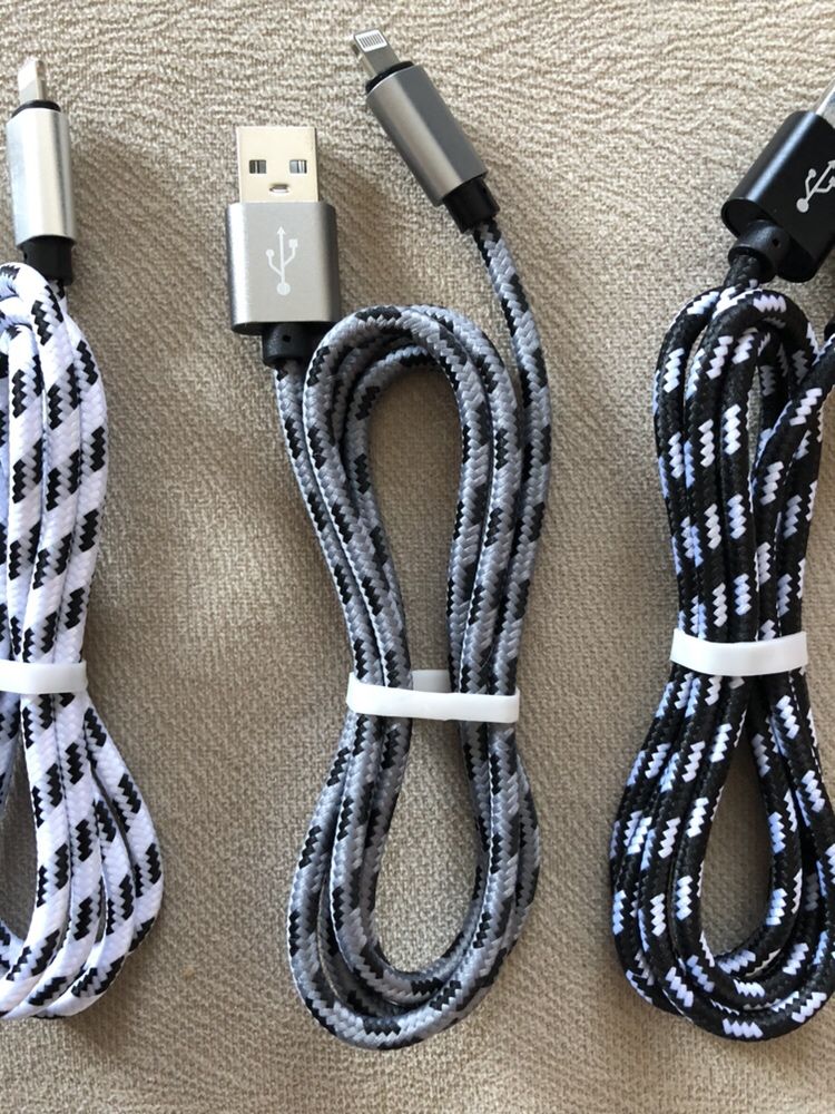 Продавам марков кабел за iPhone lightning data cable 1m oплетен