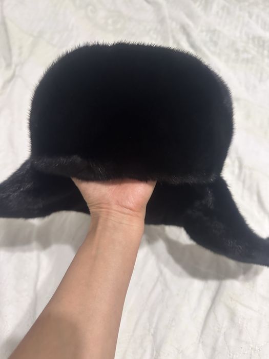 Норковая шапка, комбинированная с натур. замшем, состояние отличное