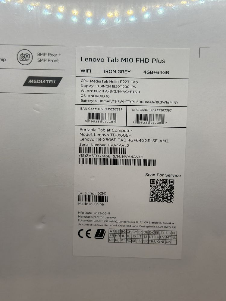 Lenovo tabM10 FHD PLUS