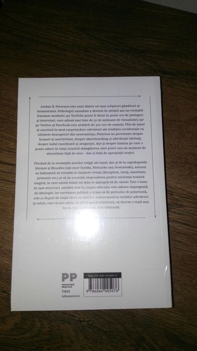 Jordan B. Peterson - 12 Reguli de viata -  Carte Noua Sigilata
