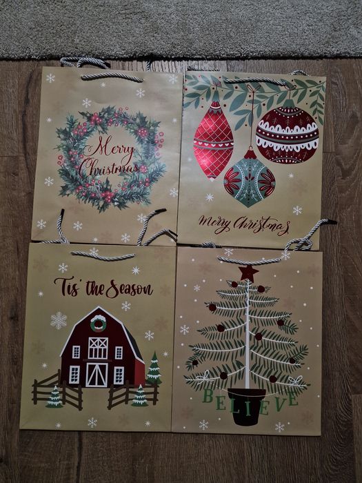 Pungi cadou cu tematica Craciun , sarbatori de iarna