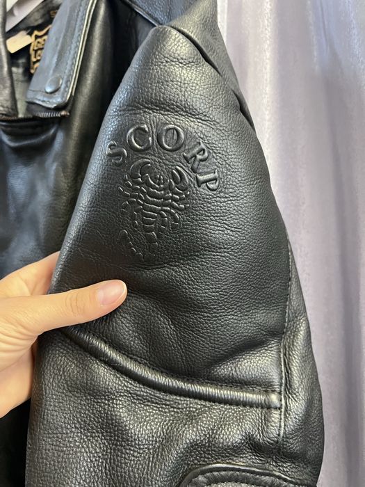 Geaca moto piele Scorp marimea 52