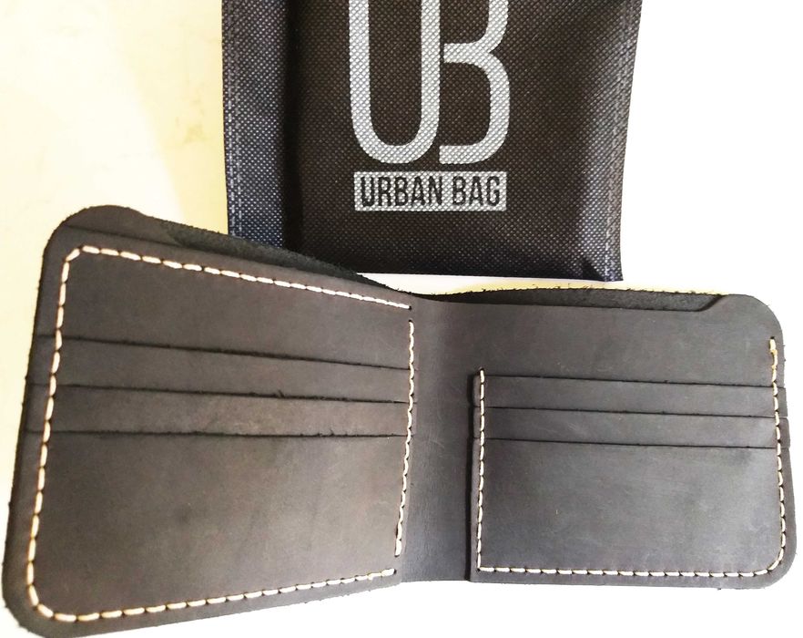 Portofel handmade Urban Bag - Concept 2 Plus piele naturala negru(nou)