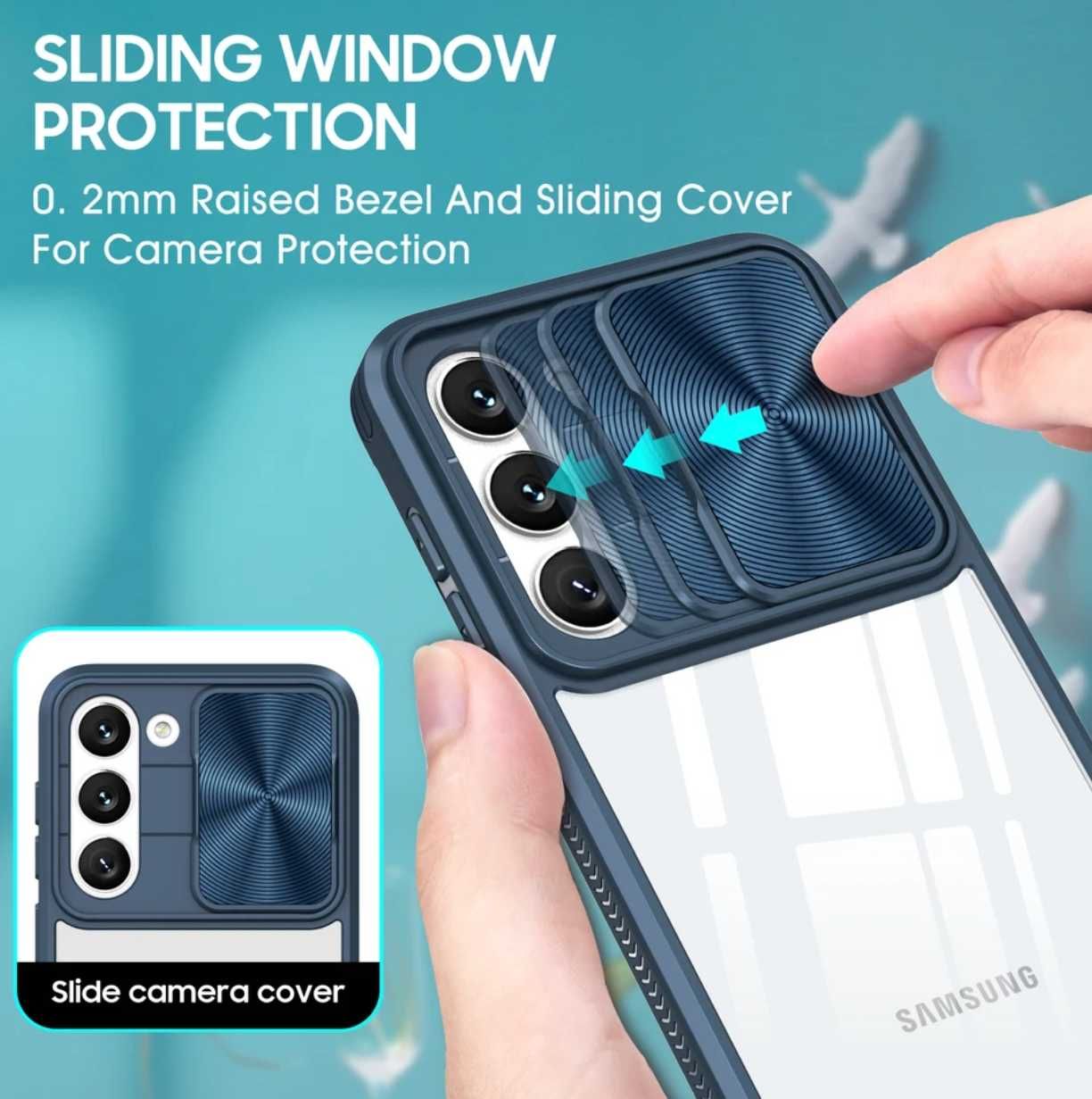 Husa transparenta cu protectie metalică Samsung Galaxy S23 / S23 Plus