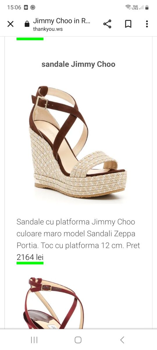 Sandale platforma Jimmy Choo 38