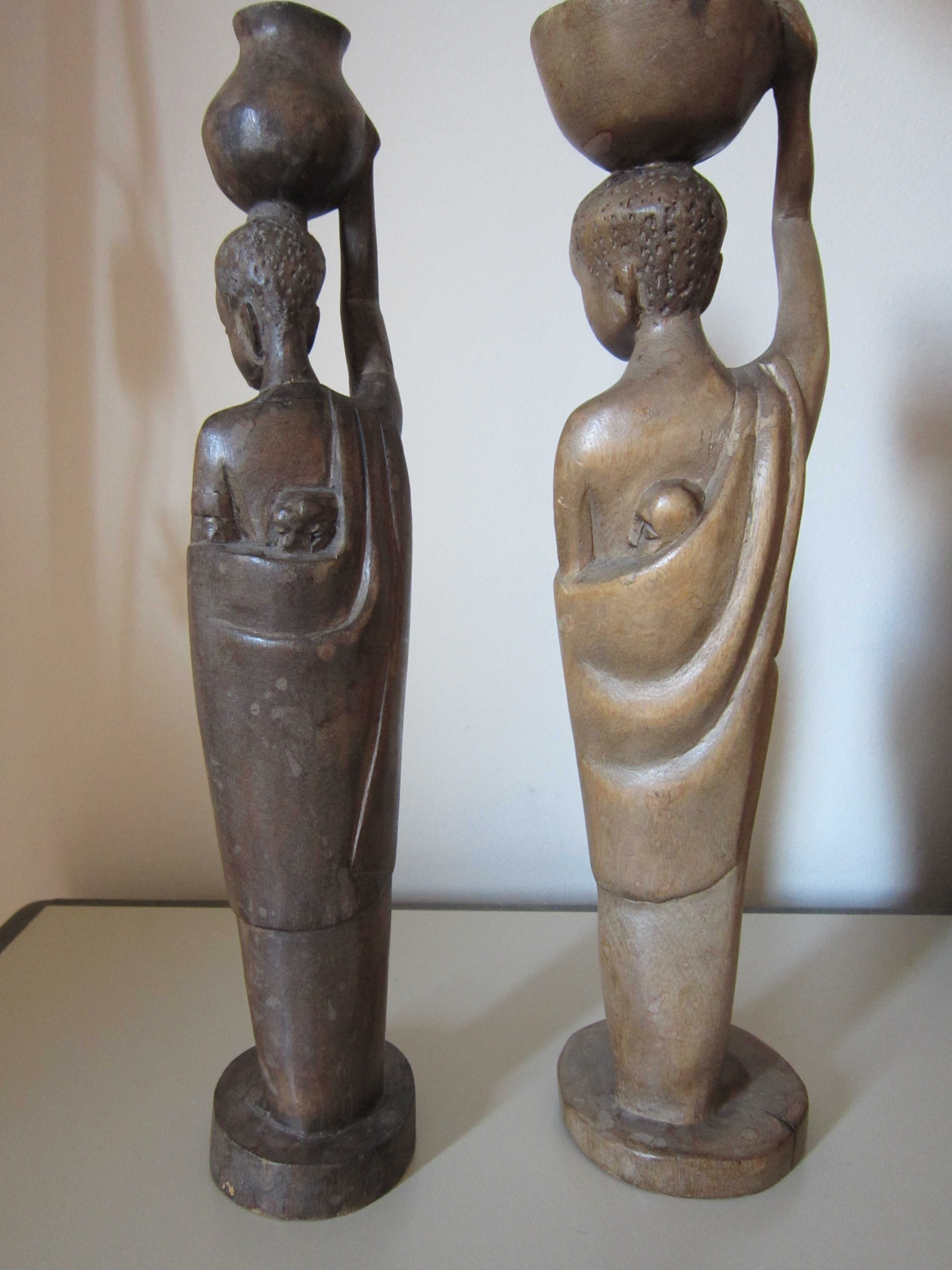 El si Ea cadou rar sculptura lemn,arta africana vintage de colectie