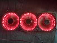 3 X Cooler Ventilator Genesis 120 RED LED.