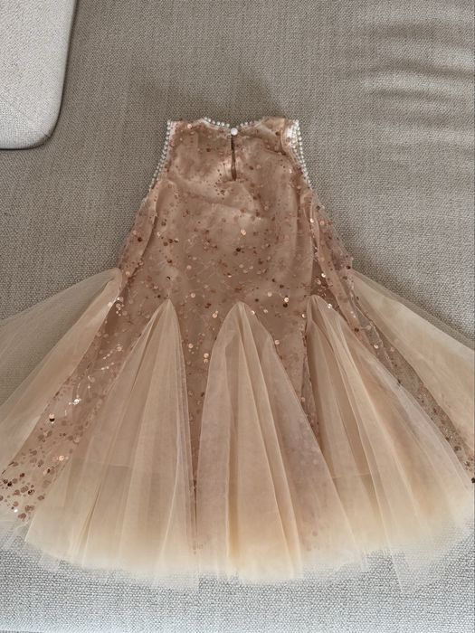 Rochie cu tulle si paiete fetițe (funda inclusa)
