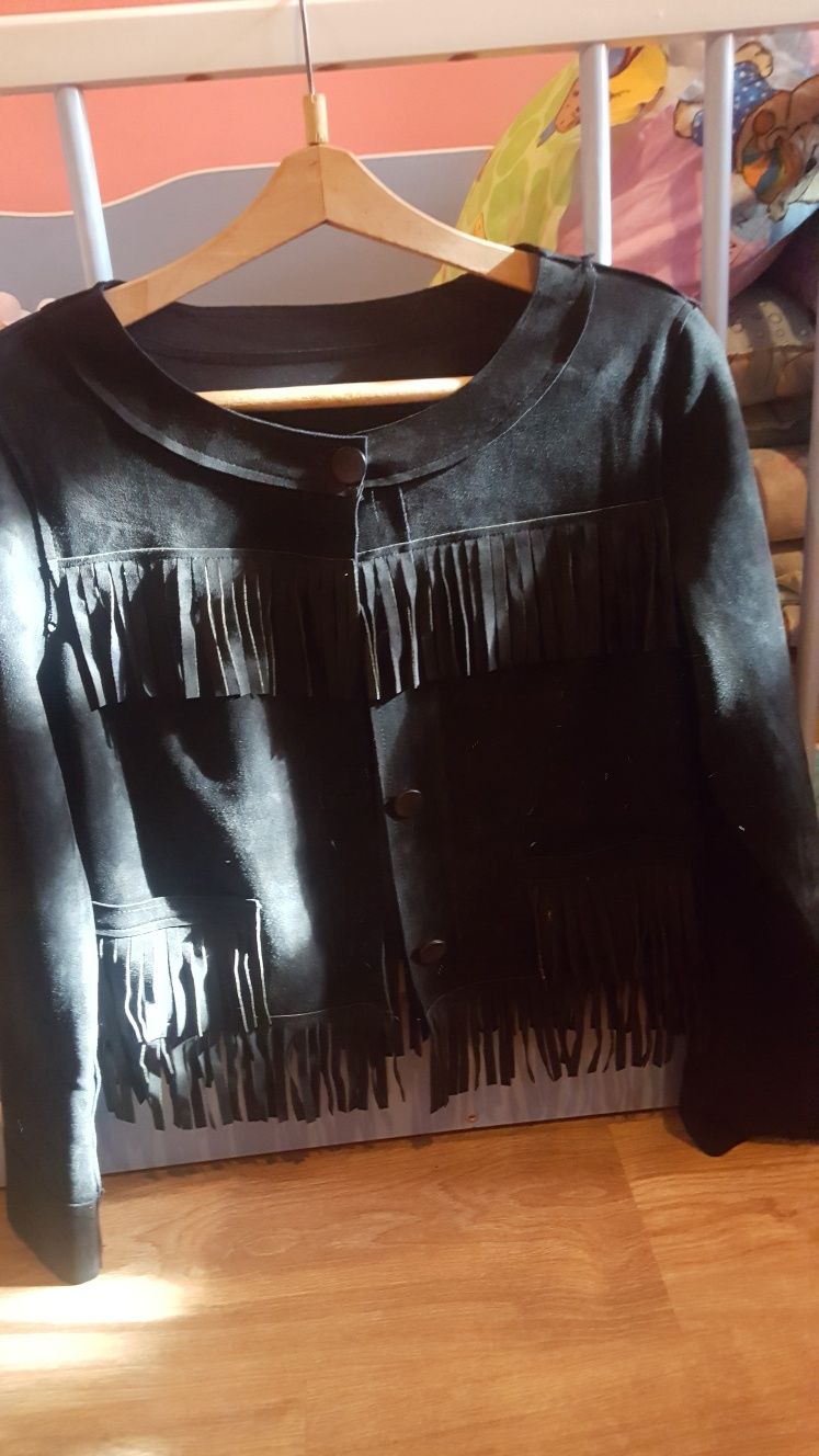 Велурено черно сако