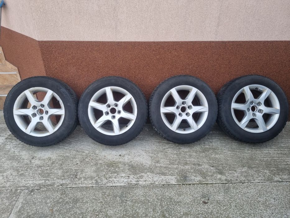 Jante Audi, Vw R16 5x112 cu anvelope iarna 205/60R16 foarte bune