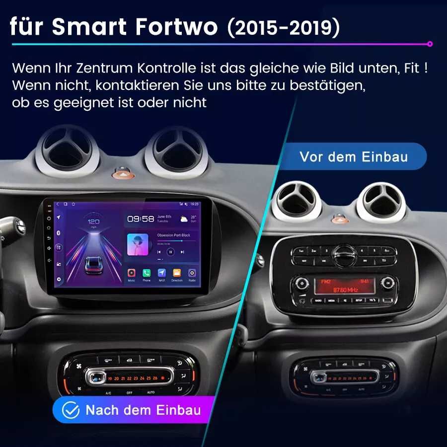 Мултимедия за Mercedes Benz Smart Forfour Fortwo Навигация Android GPS