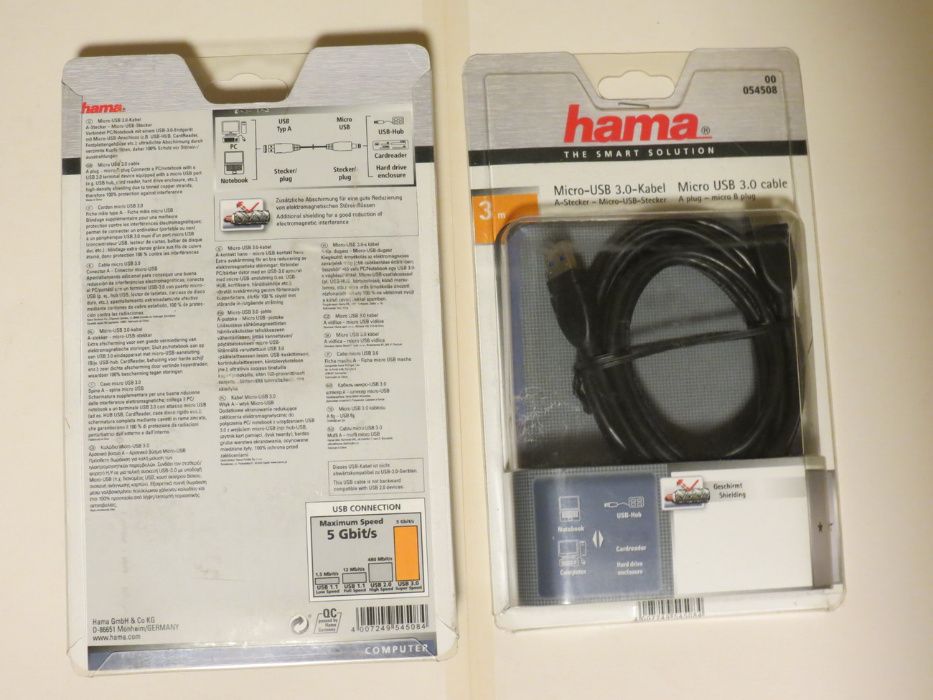 Cablu USB 3.0 - MicroUSB 3.0 dublu ecranat Hama - 3m lungime
