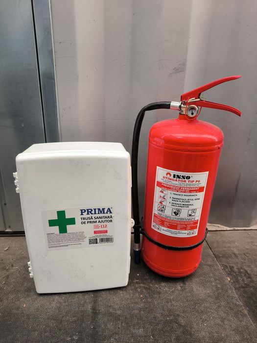 Trusă medicală fixă PRIMA + Stingător INNO P6 – pentru firme