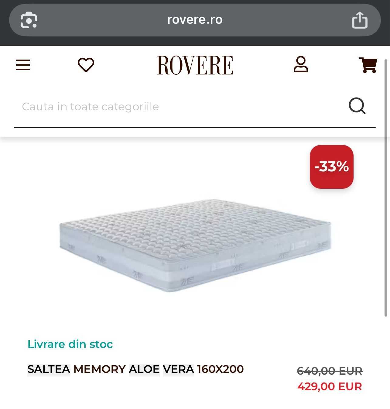 Pat Rovere cu saltea inclusa - Noi Noute