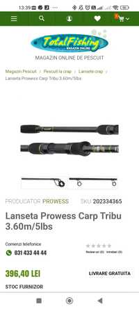 Lanseta Spod Prowess carp tribu 3.6m 5lbs