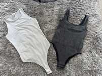 Дамско боди h&m бяло , сиво боди