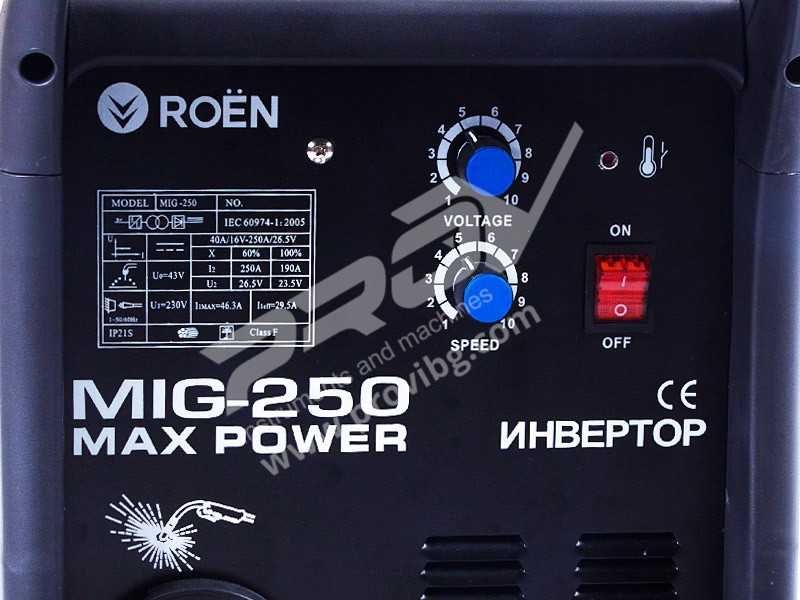 Инверторен Co2 телоподаващ апарат MIG-250 Max Power