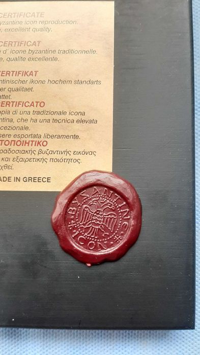 Icoana bizantina,Maica Domnului cu Pruncul,pictura lemn,manual,Grecia