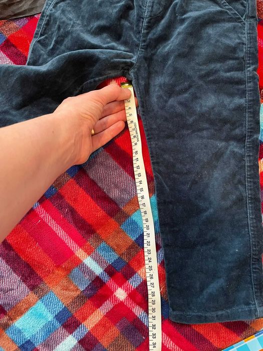 Set elegant băiețel 12-18 luni – cămașă & pantaloni catifea, nepurtate