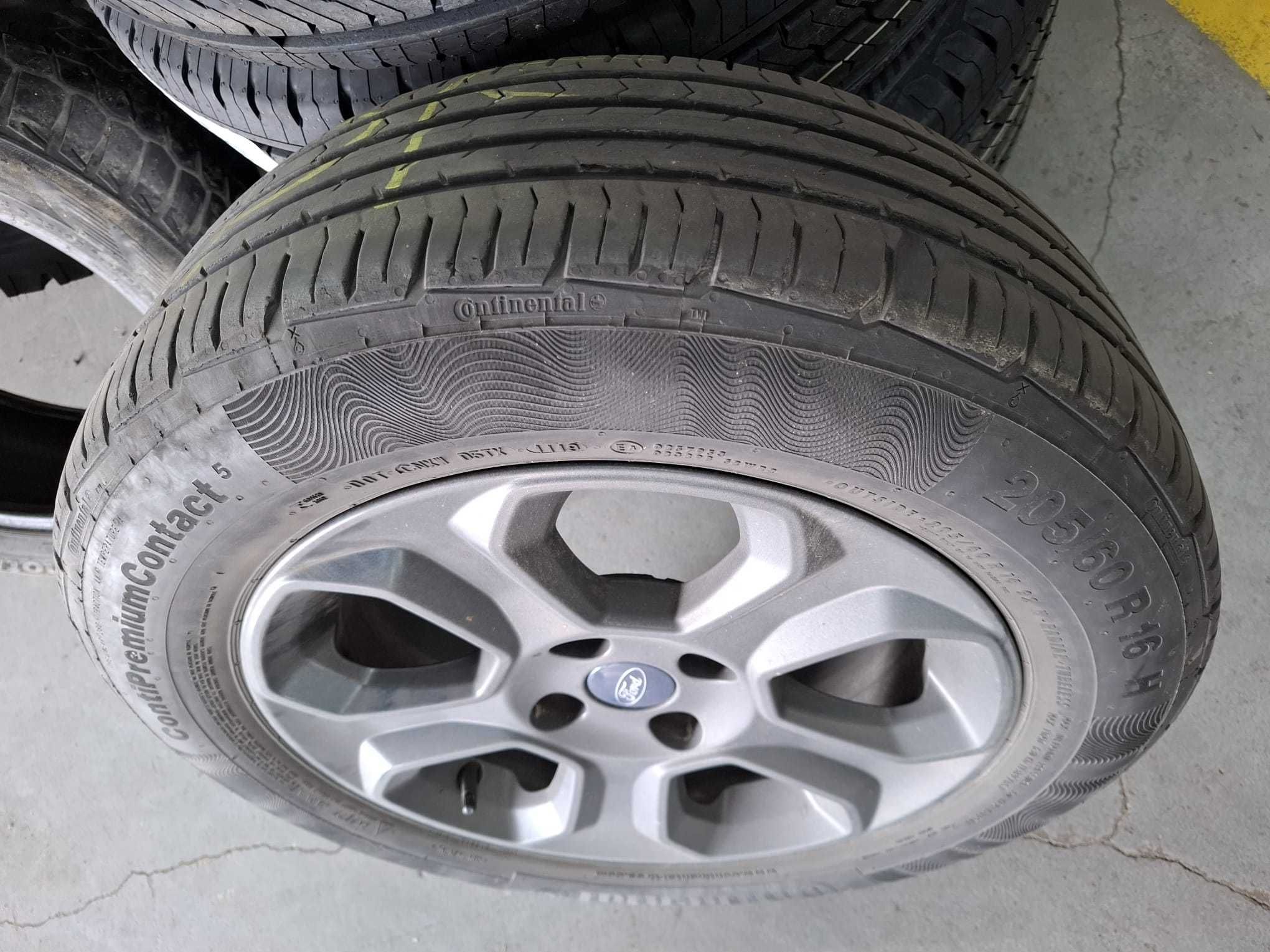 Jante aliaj FORD cu cauciucuri continental 205/60R16 senzori presiune