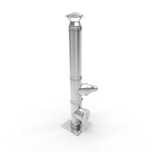 Cos inox izolat dublu perete inox-inox, 6 metri, diametru 200 mm