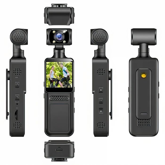 МИНИАТЮРНАЯ спортивная видеокамера 4К, WI-FI контроль. Носимая (Новая)