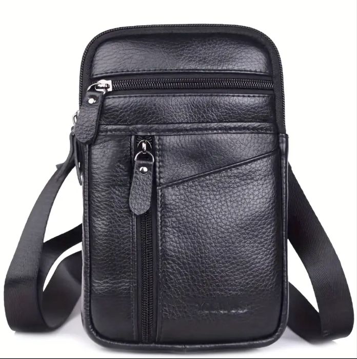 -20%Промоция•Компактни и Стилни дисплей чантички/Черна естествена кожа