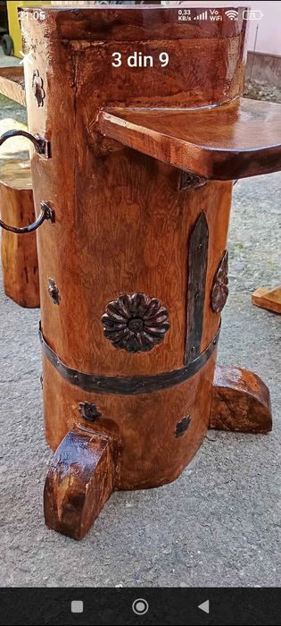 Masă rustică stejar (4bucăți).
