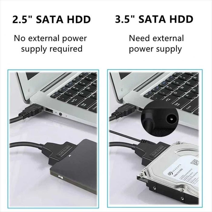 Adaptor SATA 22 pini - USB 3.0 pt HDD de 2.5 / 3.5 inch, cu alimentare