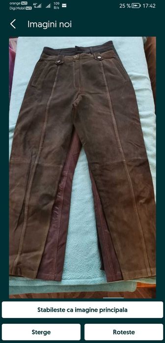 Pantaloni piele moto M L