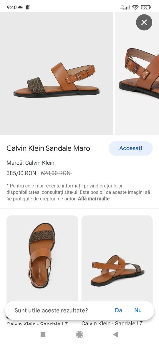 Sandale originale calvin klein piele