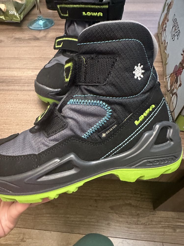 Bocanci Milo Evo GTX Mid Jr-black/turquoise-34