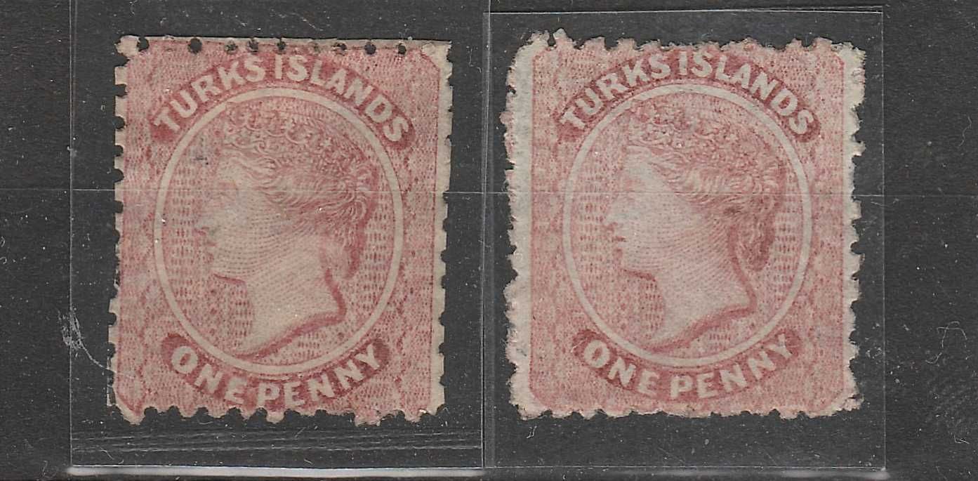 Lot timbre rare coloni Anglia Turks Islands vechi Nestampilate
