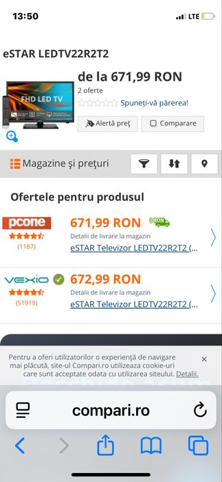 Televizor LEDTV22R2T2 de la eSTAR
