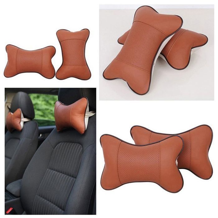 Perne Tetiera Set 2 buc / perne auto piele Ecologica Umplutura Poliest