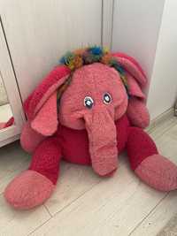 jucarie-elefant-plus,de mari dimensiuni:70x40 cm,culoare roz